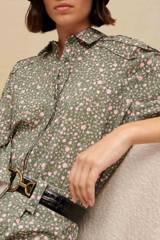 Chemisier - Rose et kaki