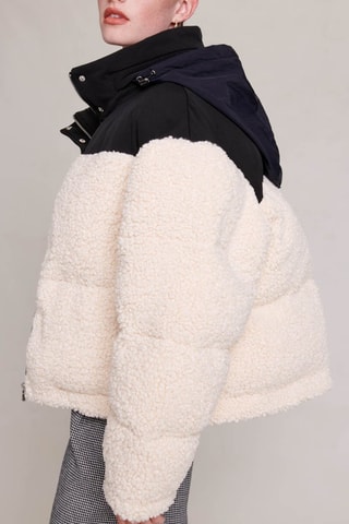 Doudoune à capuche - Écru