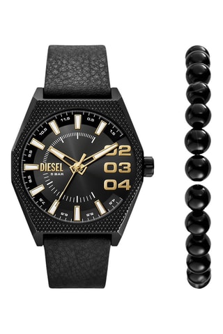 Orologio al quarzo in pelle - Nero