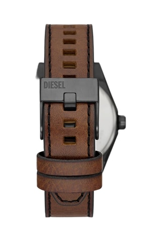 Orologio al quarzo in pelle - Marrone e grigio