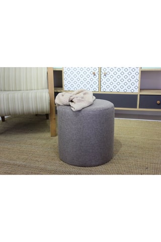 Pouf Silindir - Anthracite - Polyester et coton