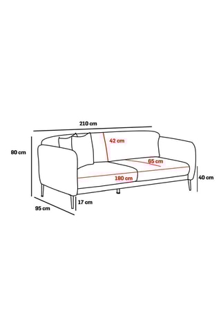 Canapé convertible Simena - Crème - 3 places - Revêtement polyester - Couchage 180 x 90 cm