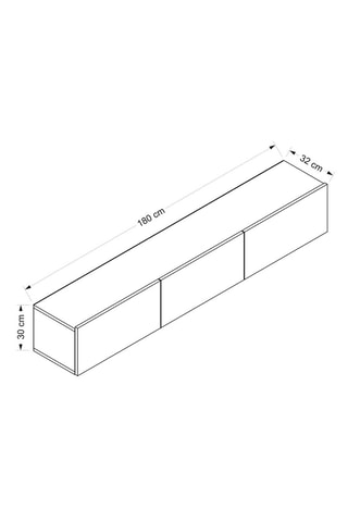 Meuble TV 3 portes - 180 x 30 x 32 cm