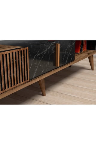 Meuble TV 2 abattants - 180 x 40 x 35 cm