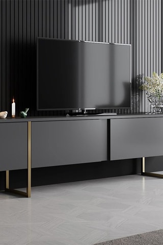 Meuble TV 2 abattants - 180 x 30 x 50 cm