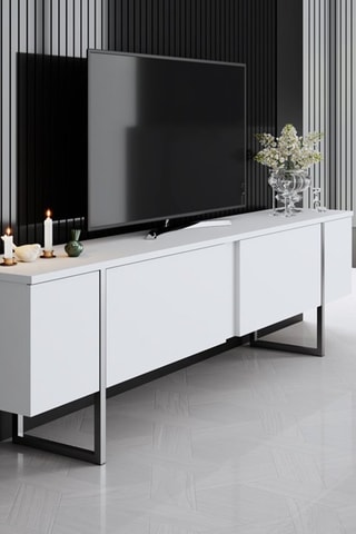 Meuble TV 2 abattants - 180 x 50 x 30 cm