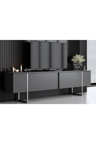 Meuble TV 2 abattants Luxe - 180 x 50 x 30 cm