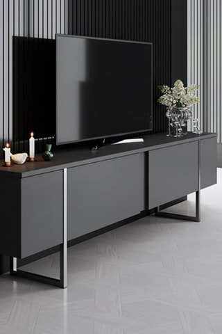 Meuble TV 2 abattants Luxe - 180 x 50 x 30 cm