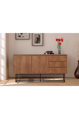 Bahut 2 portes Ruba - 140 x 36 x 72 cm