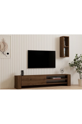 Meuble TV et étagère murale Naz - 2 pièces