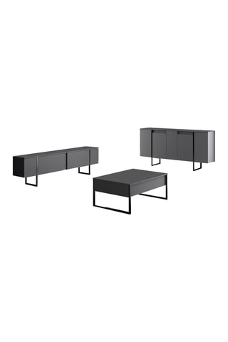 Ensemble meubles de salon - 90 x 39 x 40 / 180 x 50 x 30 / 160 x 80 x 35 cm