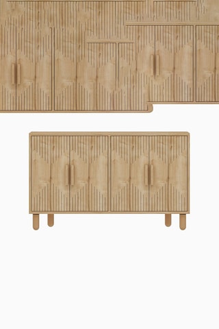 Buffet 2 abattants Roger - 120 x 73,6 x 29,6 cm