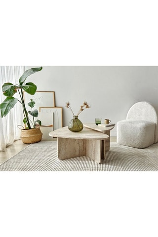 2 tables basses Ballare - 90 x 35 x 60 / 60 x 40 x 40 cm