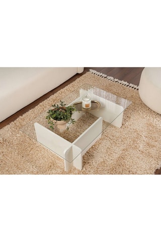 Table basse en verre Flavio - 105 x 30 x 65 cm