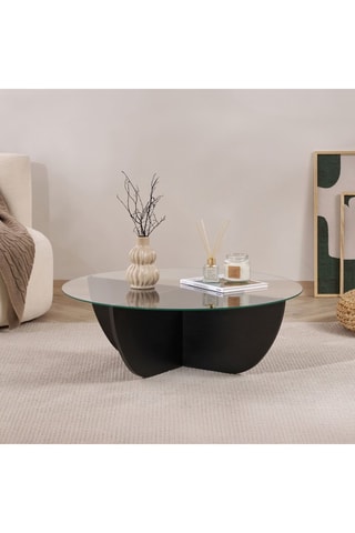 Table basse en verre - 90 x 30 x 90 cm