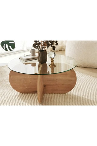 Table basse en verre Bubble - 75 x 75 x 35 cm