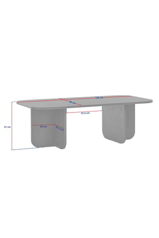 Table basse - 120 x 41 x 60 cm