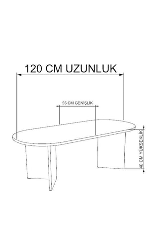 Table basse - 120 x 40 x 55 cm