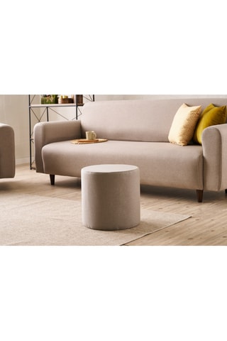 Pouf en bois - Beige