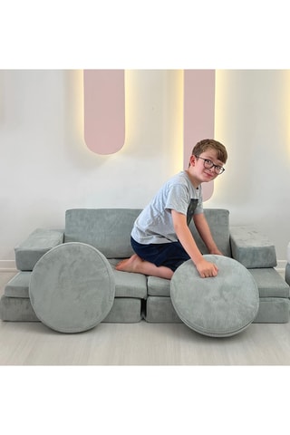 Canapé convertible - Bleu - 2 places - Revêtement en polyester