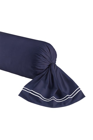 Katoensatijnen Rolkussensloop 80 Draad/cm² Saint-Tropez - Donkerblauw
