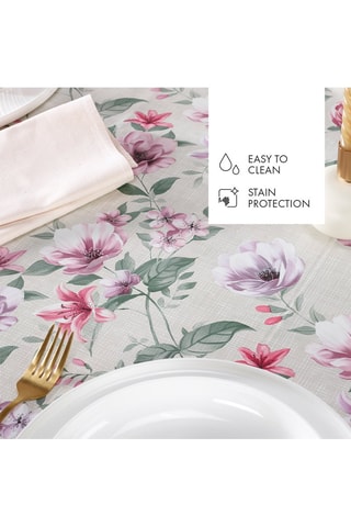 Rechthoekig Tafellaken - Grijs en Roze