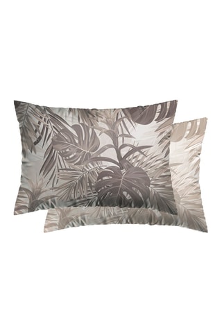 2 Katoensatijnen Kussenslopen 78 Draad/cm² Jungle - Taupe