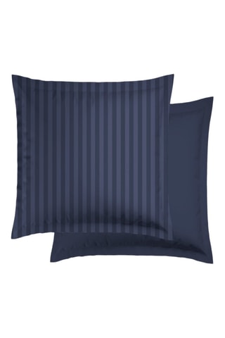 2 Katoensatijnen Kussensloop 80 Draad/cm² - Donkerblauw