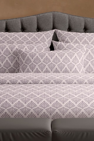 2 Katoensatijnen Kussenslopen 80 Draad/cm² Vibrance végétale - Lichtpaars