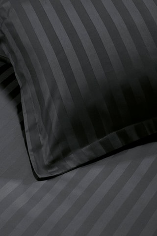 Jacquard Geweven Katoensatijnen Rolkussensloop 80 Draad/cm² - Zwart