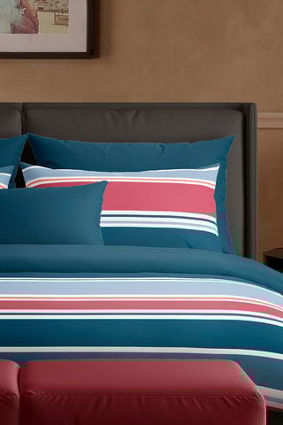 Katoensatijnen Overtrekset 80 Draad/cm² A l'Infini - Donkerblauw