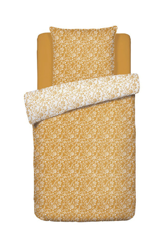 Conjunto de edredão em percal de algodão 190 g/m² Fleurs - Amarelo