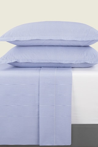 Perkalkatoenen Laken 80 Draad/cm² Lyon - Blauw