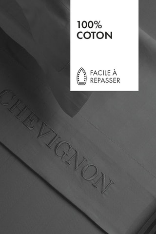 Katoensatijnen Laken 80 Draad/cm² Dobby - Donkergrijs