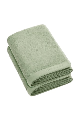 2 Badlakens Amandelgroen - 70 x 140 cm