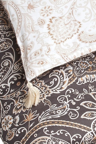 Katoensatijnen Babydeken Paisley - Taupe