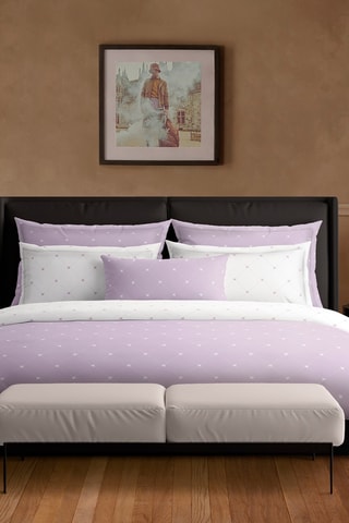 Katoensatijnen Sprei 80 Draad/cm² Canards Evy-- Lila