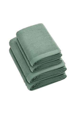 4 Handdoeken Lagoon - Flessengroen