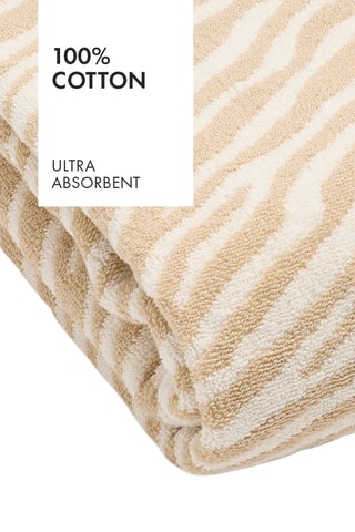 Badlaken Zebra - Taupe - 90 x 180 cm