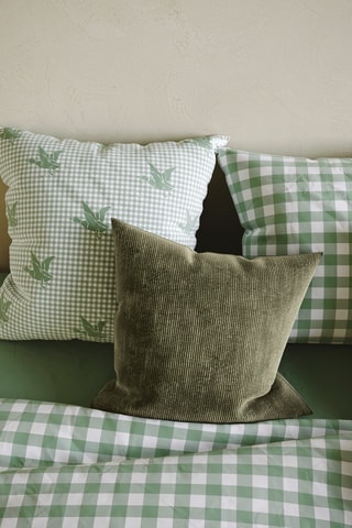 Katoenen Kussensloop 57 Draad/cm² Vichy Ducks - Groen