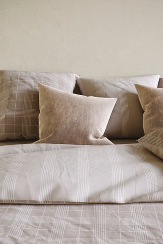 2 Perkalkatoenen Kussenslopen 80 Draad/cm² - Taupe