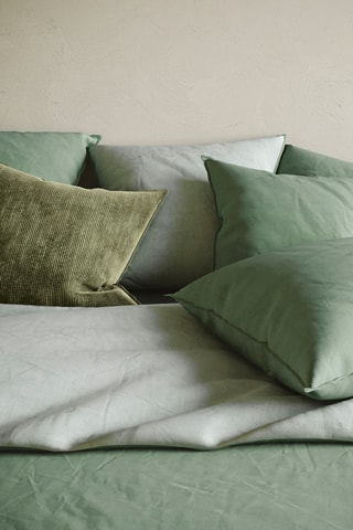 2 Katoenen Kussenslopen 57 Draad/cm² Uni - Groen