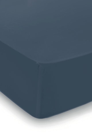 Katoensatijnen Hoeslaken 80 Draad/cm² Uni - Donkerblauw