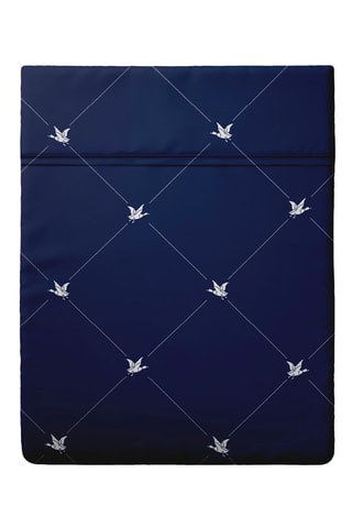 Katoensatijnen Laken 80 Draad/cm² Canards Evy - Blauw