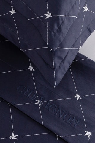 Katoensatijnen Laken 80 Draad/cm² Canards Evy - Blauw