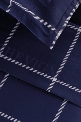 Katoensatijnen Laken 80 Draad/cm² Arthur - Donkerblauw