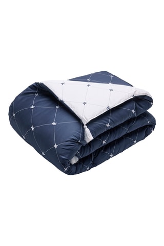 Edredão em cetim de algodão Canard Evy - Azul