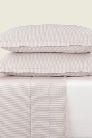 Perkalkatoenen Overtrekset 80 Draad/cm² Lyon - Taupe