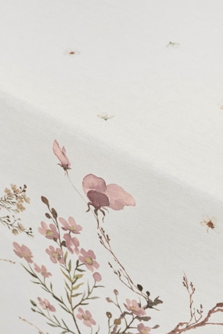 Tovaglia antimacchia rettangolare - Bianco e rosa