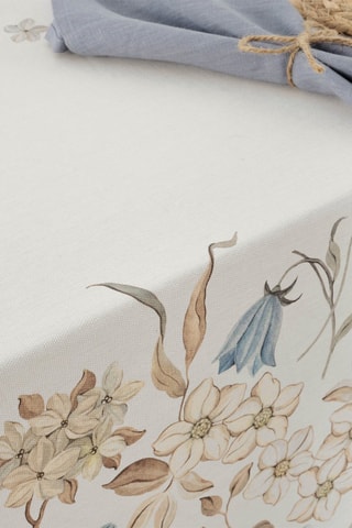 Tovaglia antimacchia rettangolare - Bianco e beige 